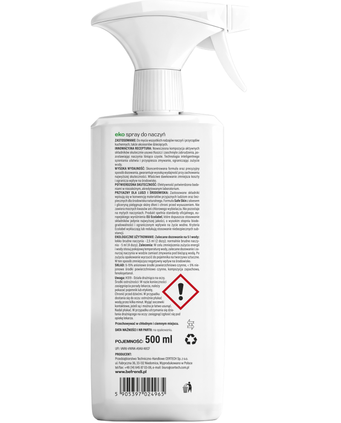 EKO Spray do mycia naczyń beFrendi – Owoce Leśne